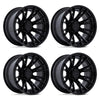 (4) 20x10 Fuel Catalyst Black Wheels 8X170 -18MM Offset For 1999-2027 Ford F-250/F-350 SRW
