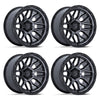 (4) 20x9 Fuel Surge Black/Grey Wheels 8X170 +1MM Offset For 1999-2027 Ford F-250/F-350 SRW