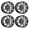 (4) 20x10 Fuel Brawl Chrome Wheels 8X170 -18MM Offset For 1999-2027 Ford F-250/F-350 SRW