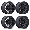 (4) 18x9 Fuel Rincon Black Wheels 8X170 +1MM Offset For 1999-2027 Ford F-250/F-350 SRW
