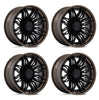 (4) 20x10 Fuel Mutiny Black/Bronze Wheels 8X170 -18MM Offset For 1999-2027 Ford F-250/F-350 SRW