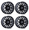 (4) 20x10 Fuel Strike Black Milled Wheels 8X170 -18MM Offset For 1999-2027 Ford F-250/F-350 SRW