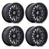 (4) 18x9 Fuel Rincon Black Milled Wheels 8X170 +1MM Offset For 1999-2027 Ford F-250/F-350 SRW