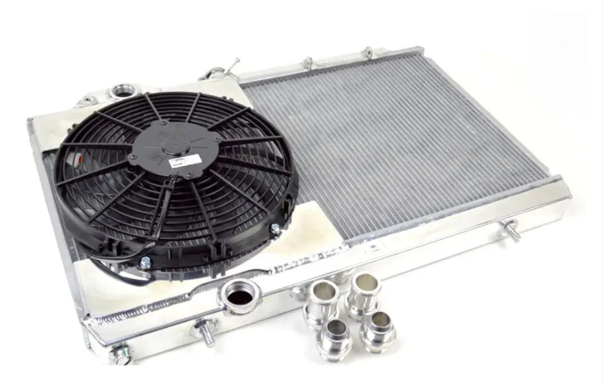 CSF Slim Aluminum Radiator w/12" SPAL Fan For 2003-2006 Mitsubishi Evo 8/9