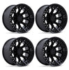 (4) 20x10 Fuel Charger Blackout Wheels 8X170 -18MM Offset For 1999-2027 Ford F-250/F-350 SRW
