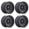 (4) 20x10 Fuel Rincon Black Milled Wheels 8X170 -18MM Offset For 1999-2027 Ford F-250/F-350 SRW