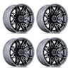 (4) 20x10 Fuel Mutiny Black Tint Wheels 8X170 -18MM Offset For 1999-2027 Ford F-250/F-350 SRW