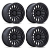 (4) 20x10 Fuel Rincon Black Wheels 8X170 -18MM Offset For 1999-2027 Ford F-250/F-350 SRW