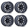 (4) 20x9 Fuel Injector Black/Grey Wheels 8X170 +20MM Offset For 1999-2027 Ford F-250/F-350 SRW