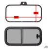 SuperATV Sliding Window Kit for SuperATV Polycarbonate Rear Windshields SGW-002-K-76