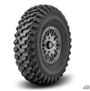 SuperATV Standard XT Warrior Tires 35x10x15 on 15x10 Assault Industries Hellfire Matte Titanium 4/136 Pattern XT351015-WHL13641510ILMT#AA