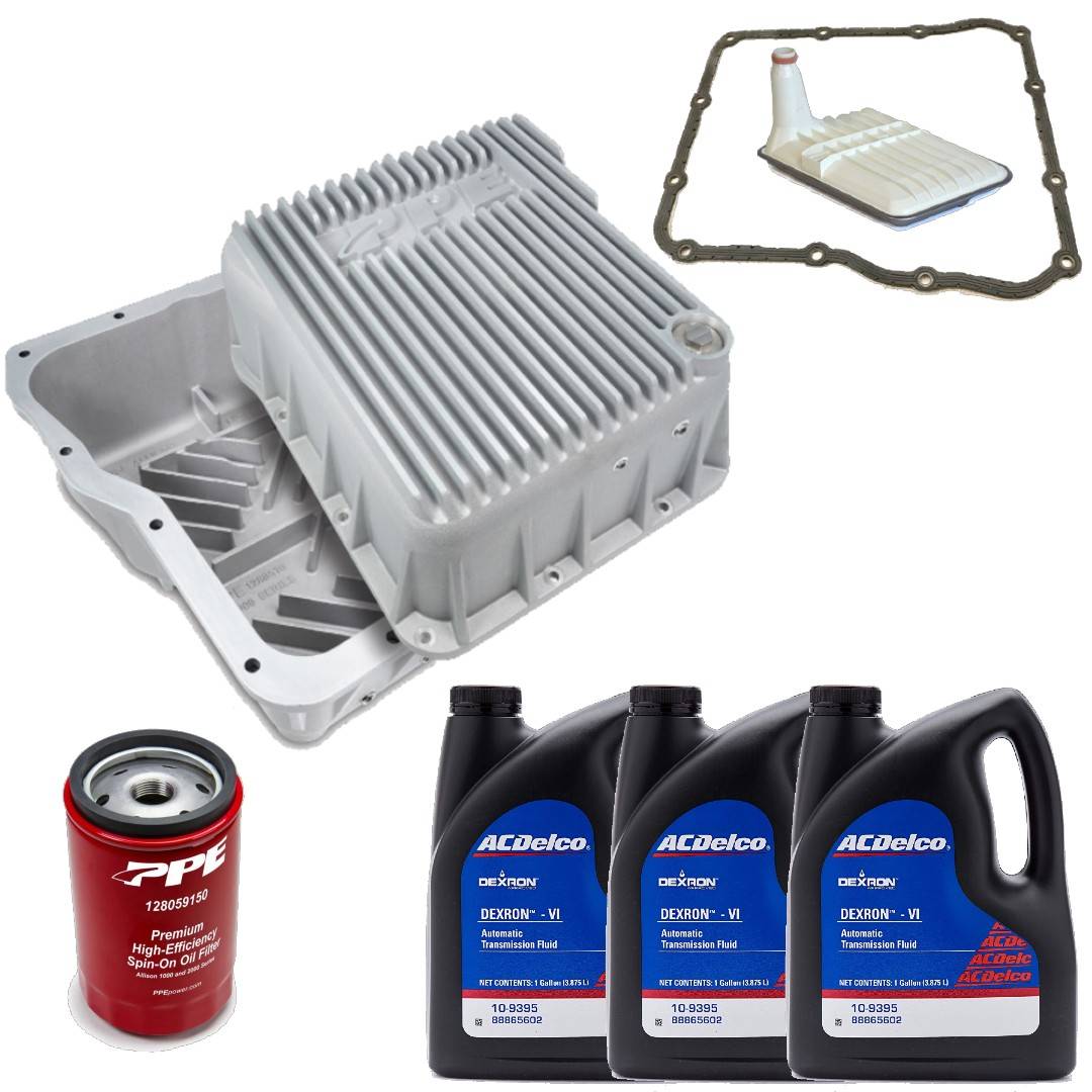 ACDelco Allison 1000 Transmission Service Kit & PPE Deep Pan For 01-19 Allison 1000 Fluid Capacity With Deep Pan