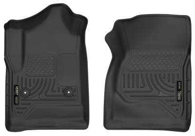 2015-2019 2500HD/3500HD STD Cab Without PTO Husky Liners 52741 Black Front Fits 14-18 Silverado 1500 
