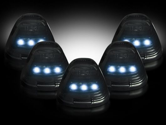 Recon Lighting - Recon Smoked LED Cab Light Kit - White LED For 99-16 Super Duty
