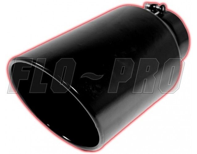 FLO~PRO - FLO~PRO 4x8x15 Black Powder Coated Exhaust Tip