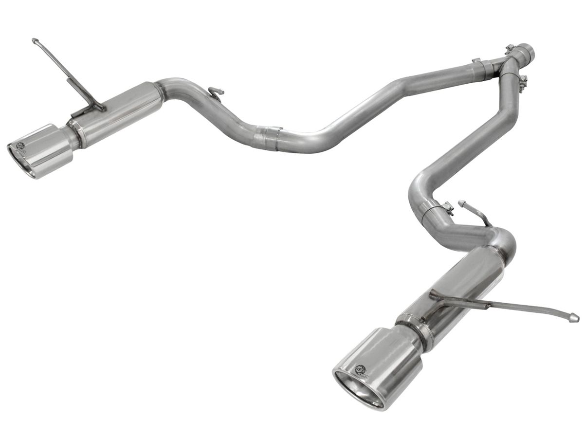 aFe Power - aFe Power Large Bore-HD 2-1/2" 409 Stainless Steel DPF-Back Exhaust System For 14-16 Jeep Cherokee EcoDiesel