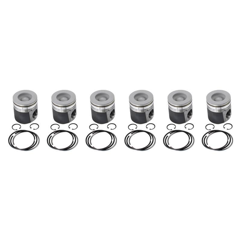 Industrial Injection - Industrial Injection 24 Valve Mahle Piston .020 Oversized Coated Tops & Skirts W /Rings, Wristpins & Clips