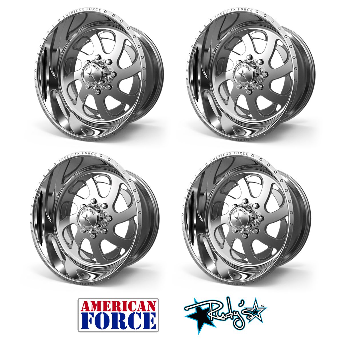 American Force - (4) American Force SS8 Ghost Wheels