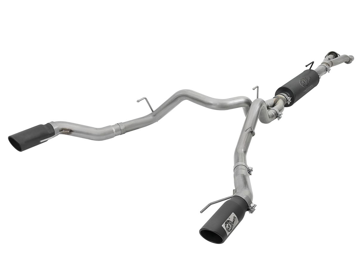 aFe Power - aFe Power MACH Force-XP 3" to 3.5" 304 Stainless Steel Cat-Back Exhaust System w/ Black Tips For 17-19 F-150 Raptor