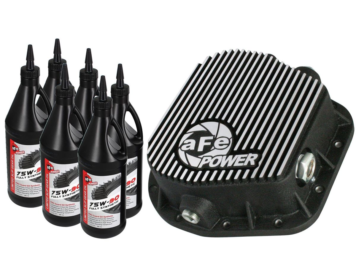 aFe Power - aFe Power Black Rear Differential Cover w/ Gear Oil For 1997-2022 F-150 Incl. Raptor