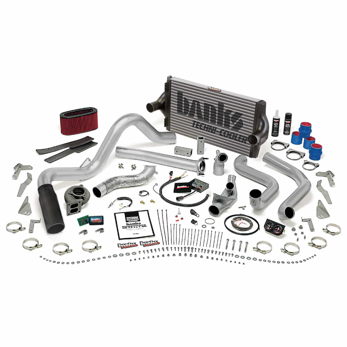 Banks Power - Banks Power PowerPack Bundle Complete Power System W/OttoMind Engine Calibration Module Black Tip 95.5-97 Ford 7.3L Automatic Transmission