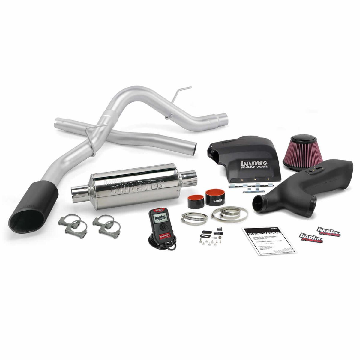 Banks Power - Banks Power Stinger Bundle Power System W/Single Exit Exhaust Black Tip 11-14 Ford F-150 3.5L EcoBoost RCSB/CCSB/CCLB