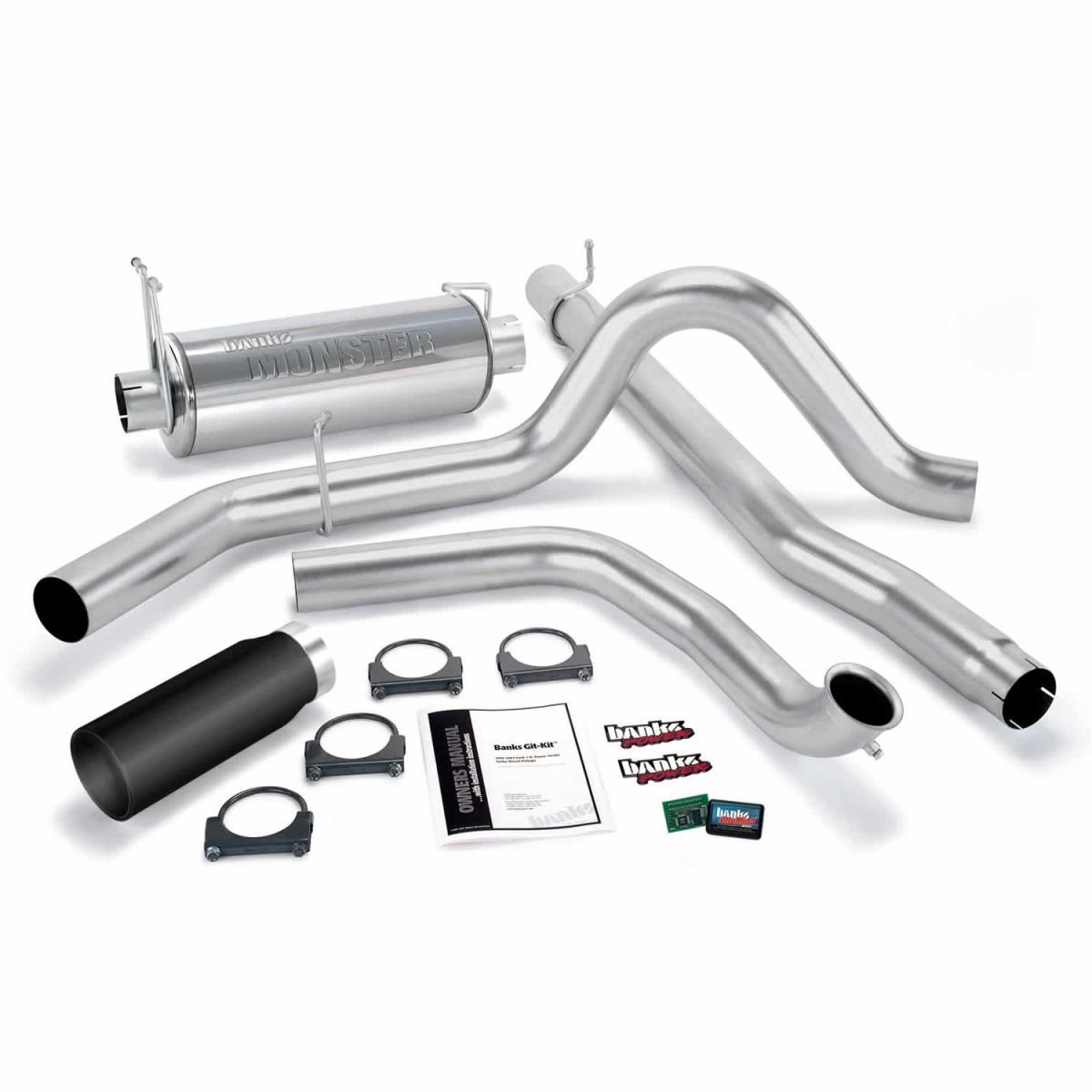 Banks Power - Banks Power Git-Kit Bundle Power System W/Single Exit Exhaust Black Tip 99-03 Ford 7.3L without Catalytic Converter