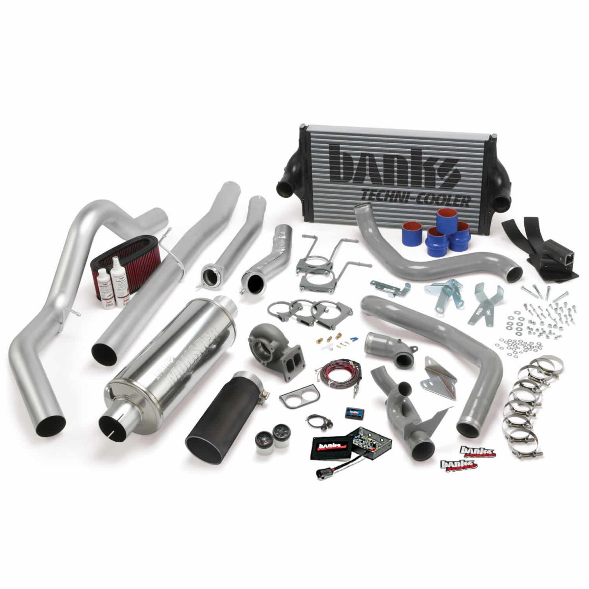 Banks Power - Banks Power PowerPack Bundle Complete Power System W/OttoMind Engine Calibration Module Black Tail Pipe 94-97 Ford 7.3L CCLB Automatic Transmission
