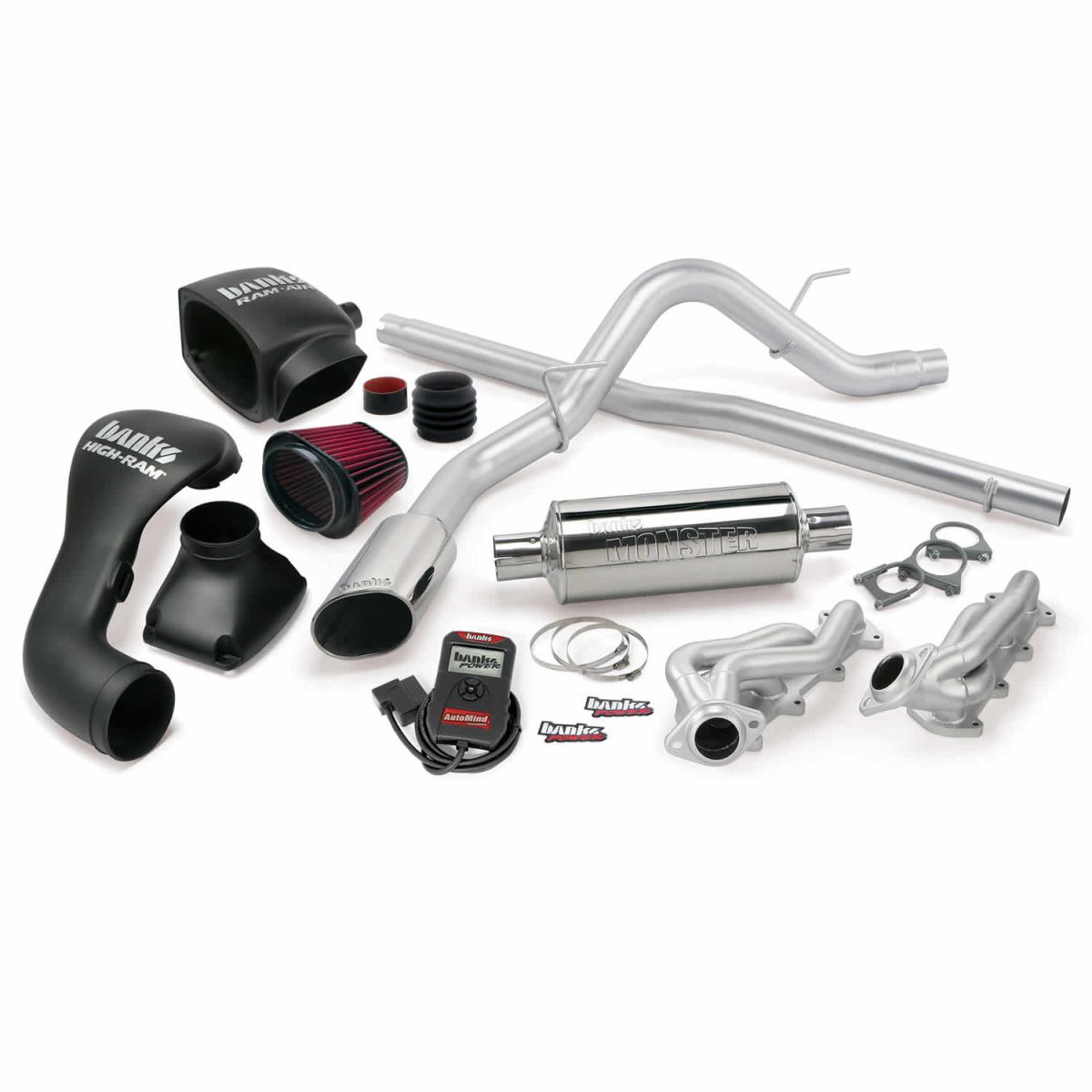 Banks Power - Banks Power PowerPack Bundle Complete Power System W/Single Exit Exhaust Chrome Tip 04-08 Ford 5.4L F-150 CCSB