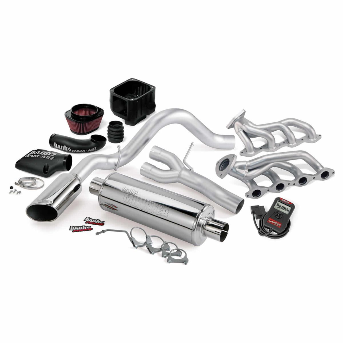 Banks Power - Banks Power PowerPack Bundle Complete Power System W/AutoMind Programmer Chrome Tailpipe 02-06 Chevy 4.8-5.3L 1500 SCSB