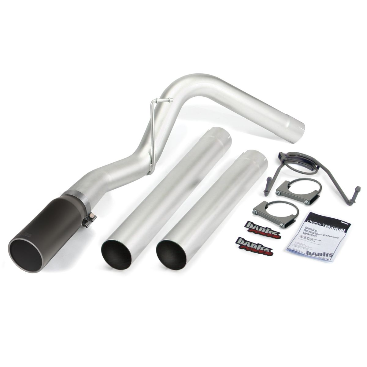 Banks Power - Banks Power Monster Exhaust System Single Exit Black Tip 14-18 Ram 6.7L CCLB MCSB
