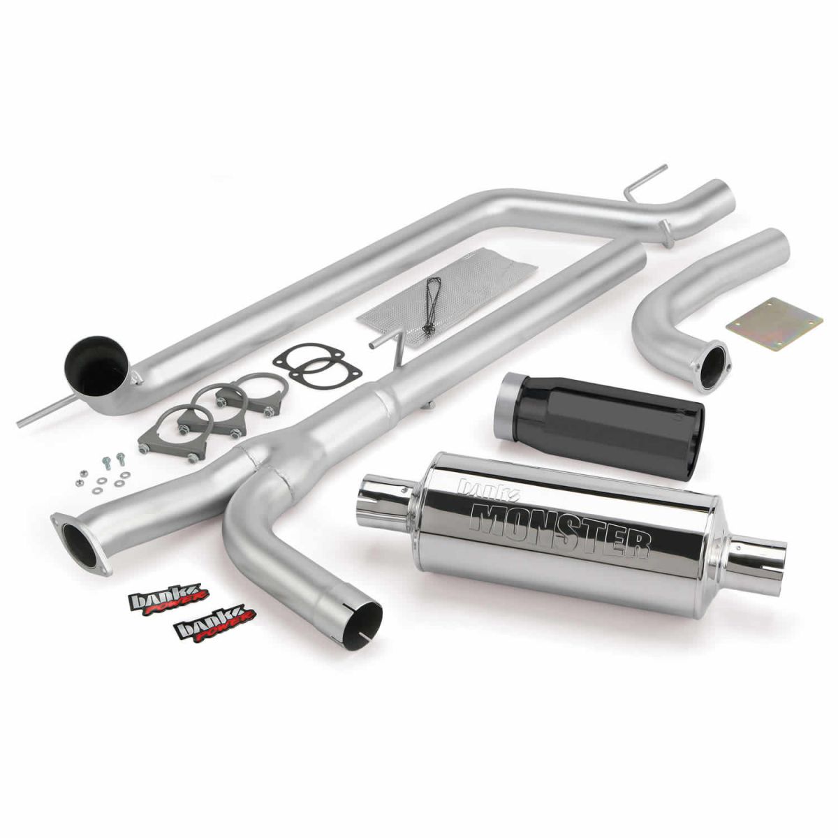 Banks Power - Banks Power Monster Exhaust System Single Exit Black Tip 04-15 Nissan 5.6L Titan All Cab/Beds