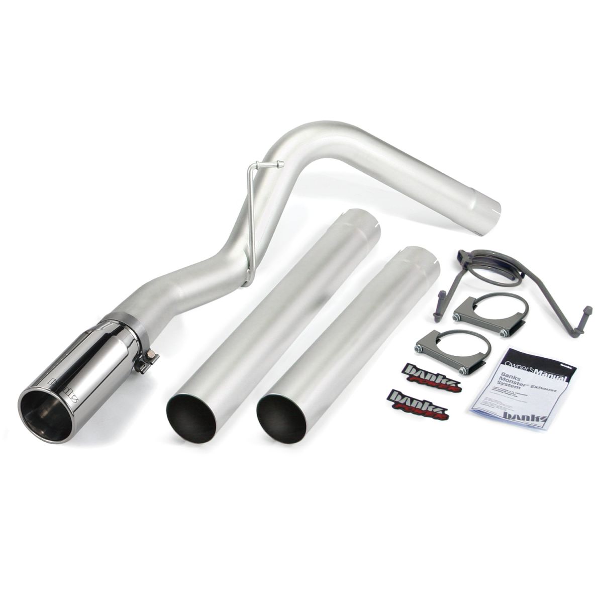 Banks Power - Banks Power Monster Exhaust System Single Exit Chrome Tip 14-18 Ram 6.7L CCLB MCSB