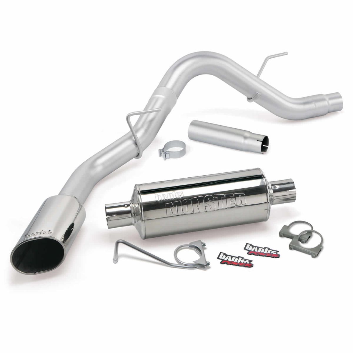 Banks Power - Banks Power Monster Exhaust System Single Exit With Chrome Tip For 15-19 F-150 2.7/3.5L EcoBoost & 5.0L (ECMB, CCSB, CCMB)