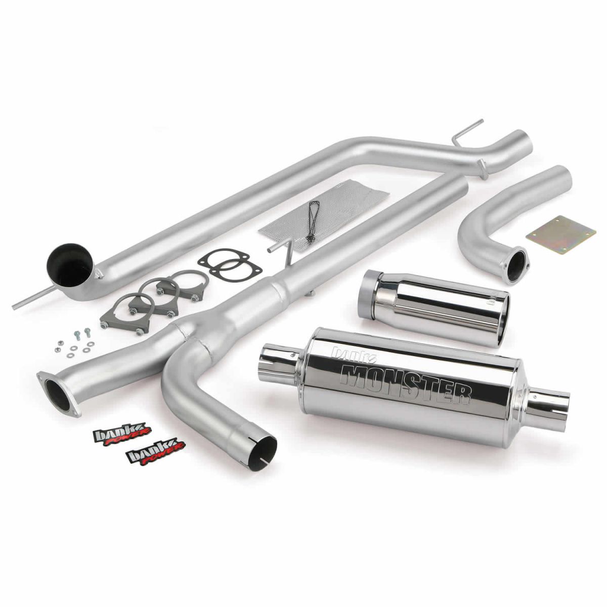 Banks Power - Banks Power Monster Exhaust System Single Exit Chrome Tip 04-15 Nissan 5.6L Titan All Cab/Beds