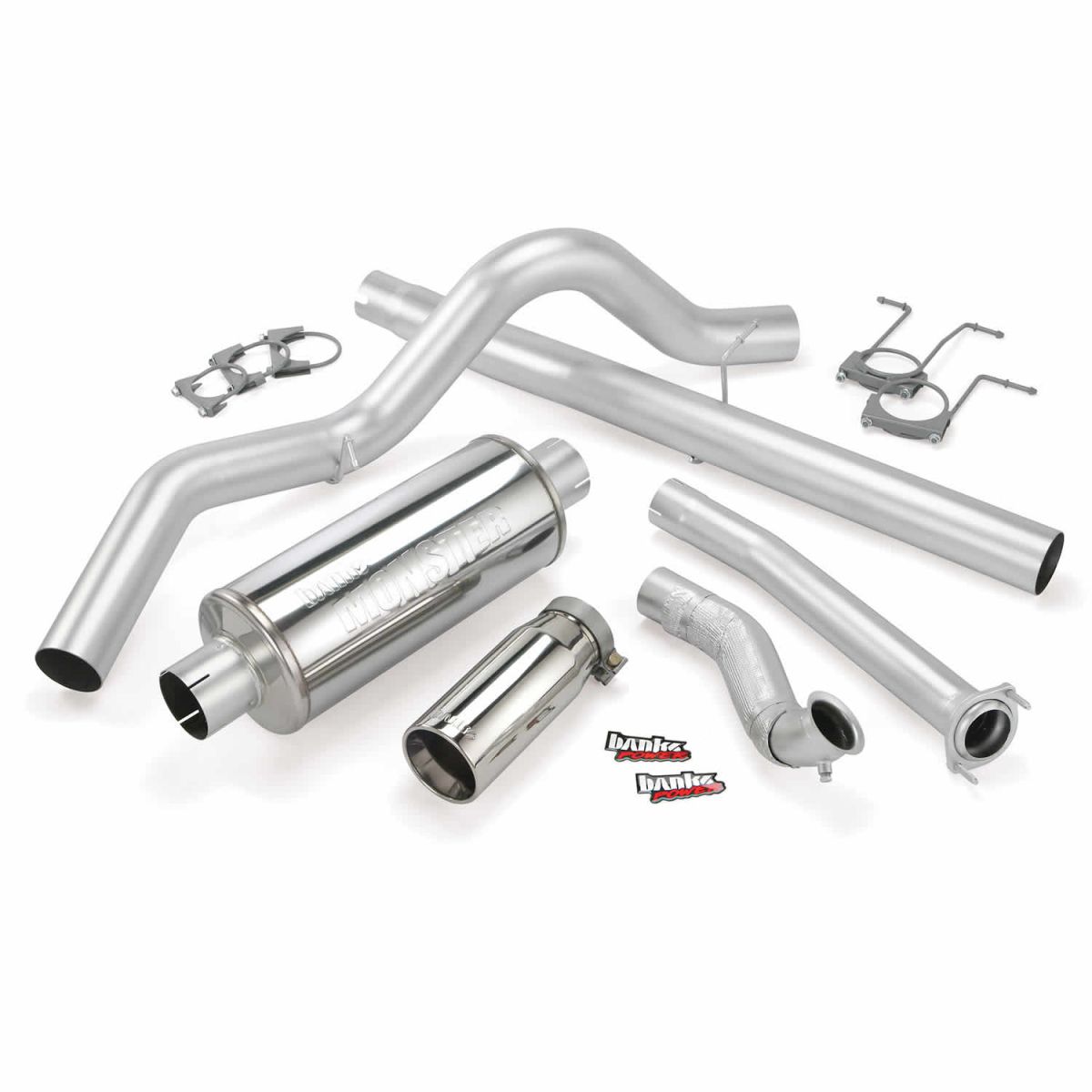 Banks Power - Banks Power Monster Exhaust System Single Exit With Chrome Tip For 94-97 7.3L Powerstroke CCLB