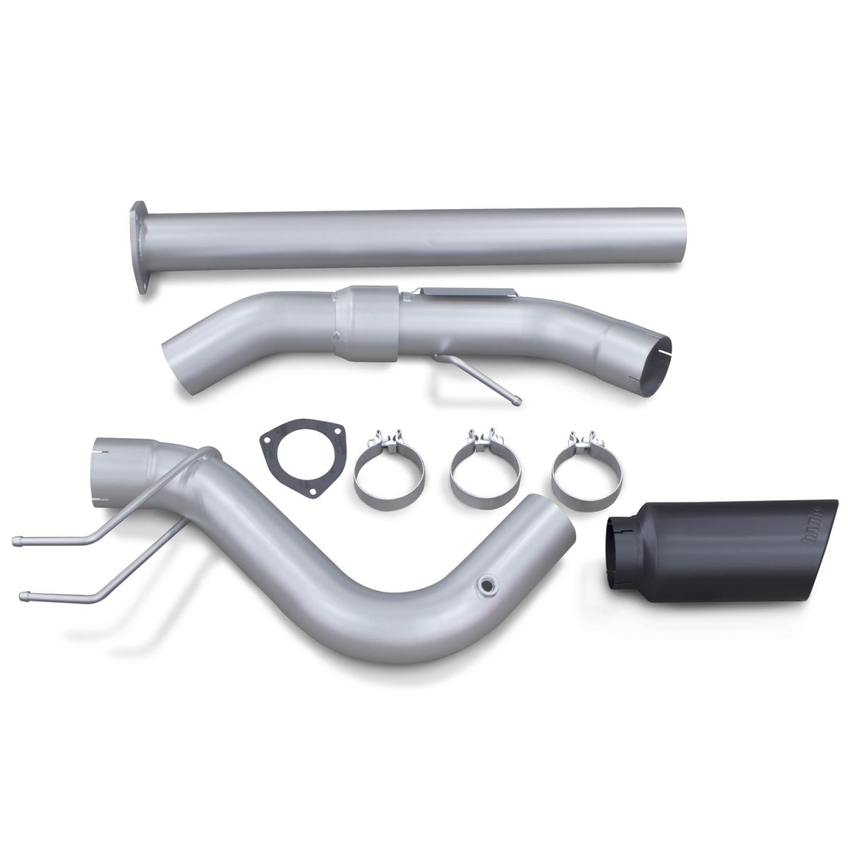 Banks Power - Banks Power Monster Exhaust System Single Exit Black Ob Round Tip 2017-2019 Ford Super Duty 6.7L Diesel