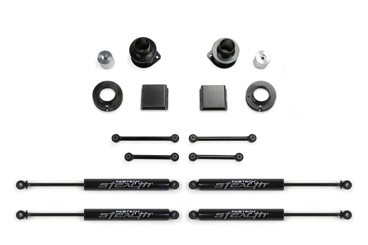 Fabtech - Fabtech 3 Inch Coil Spacer Lift Kit With Stealth Shocks For 2020 Jeep Gladiator