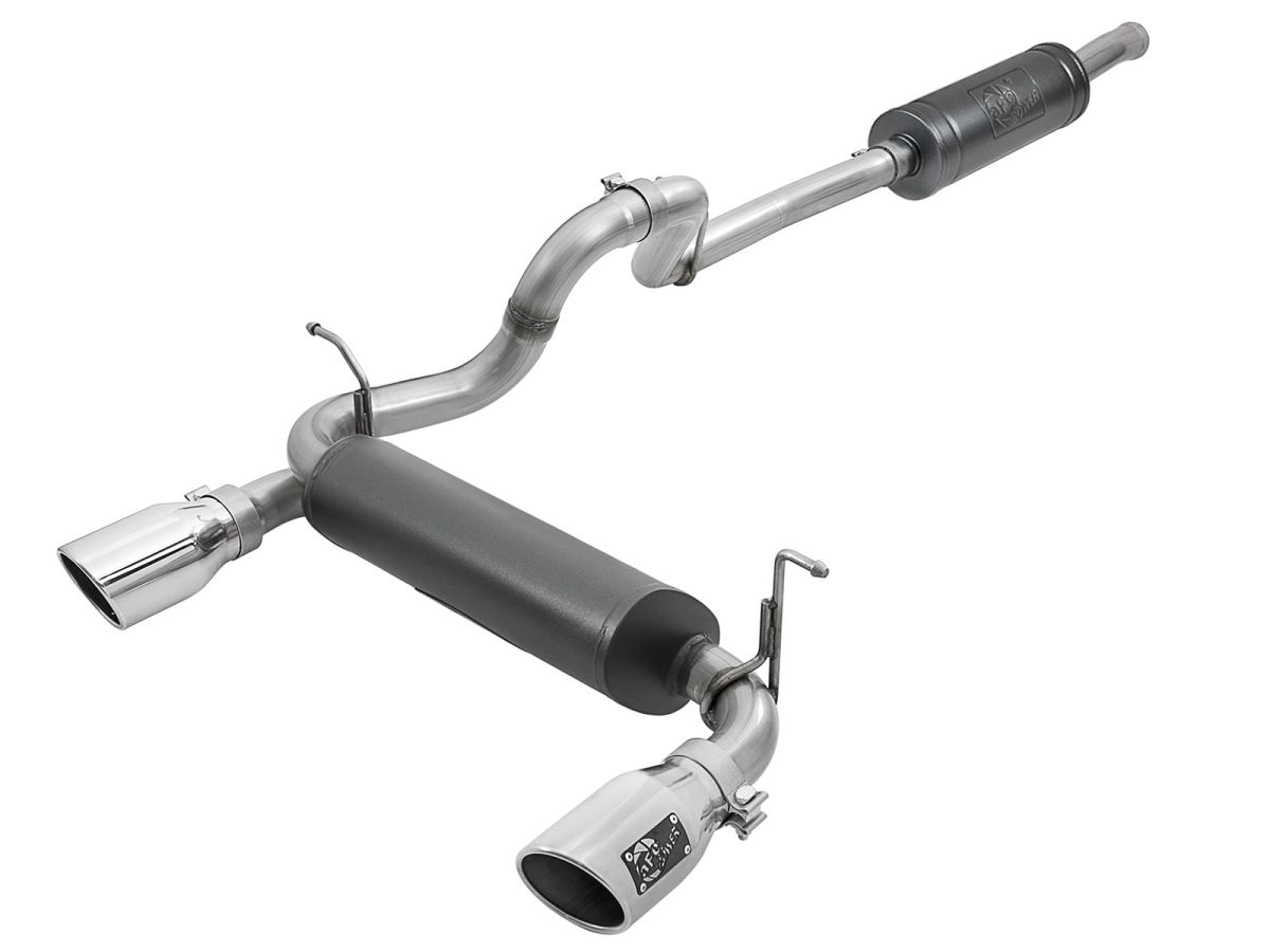 aFe Power - aFe Power Rebel Series 2.5" 304 Stainless Steel Cat-Back Exhaust System With Polished Tips For 18-20 Jeep Wrangler JL 4 Door