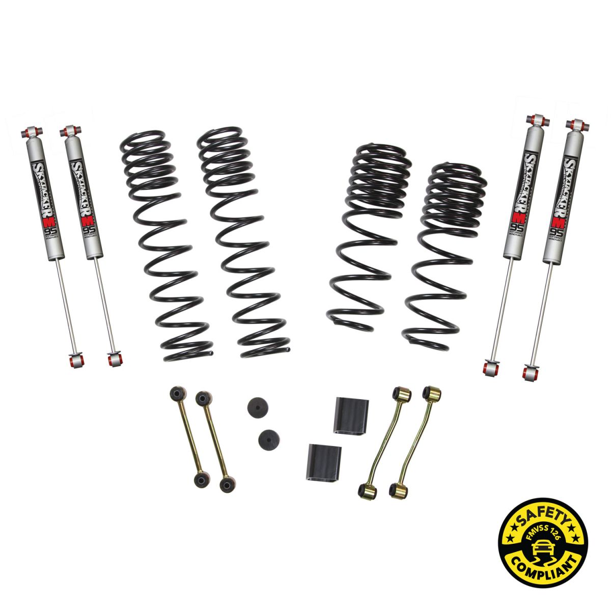 Skyjacker Suspension - Skyjacker Dual Rate Long Travel 2-2.5" Lift Kit System with M95 Shocks For 18-20 Jeep Wrangler JL Unlimited Four Door