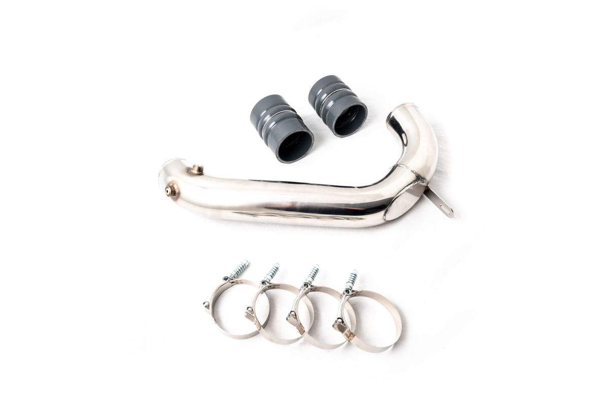Rudy's Performance Parts - Rudy's Polished Stainless Steel Cold Side Intercooler Pipe & Boot Kit For 08-10 6.4 Powerstroke