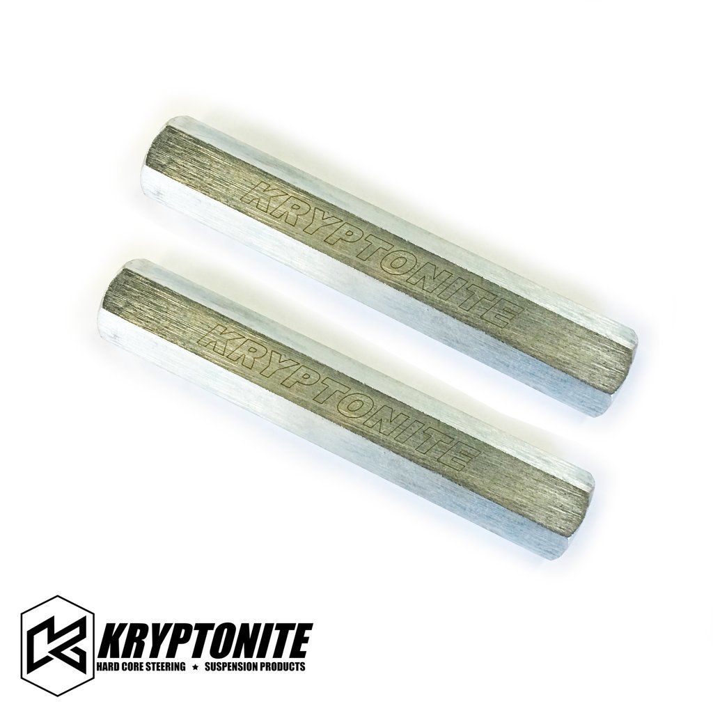 Kryptonite - Kryptonite Zinc Plated Solid Steel Tie Rod Sleeves For 99-10 Chevy/GMC 1500/2500HD/3500HD