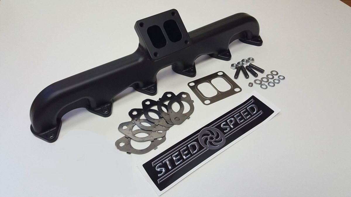 Steed Speed - Steed Speed T3 Angled Turbo Flange Manifold For 94-98 5.9L Cummins