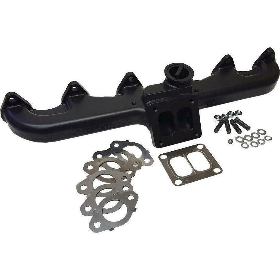 Steed Speed - Steed Speed T4 Angled Turbo Flange Manifold With Wastegate For 98.5-02 5.9L Cummins