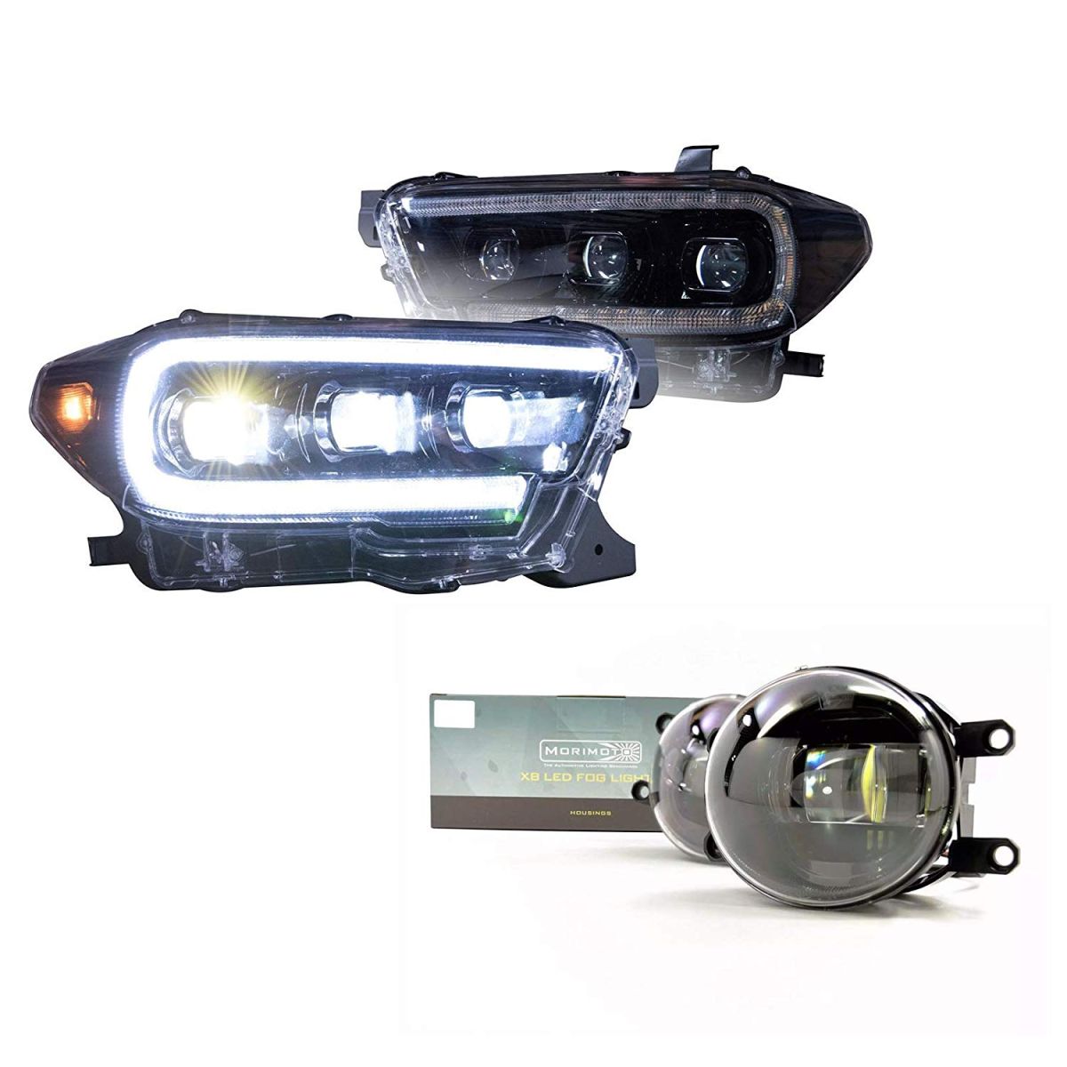 Morimoto - Morimoto XB LED Plug & Play Headlight Assemblies w/ Fog Lights For 16-19 Toyota Tacoma
