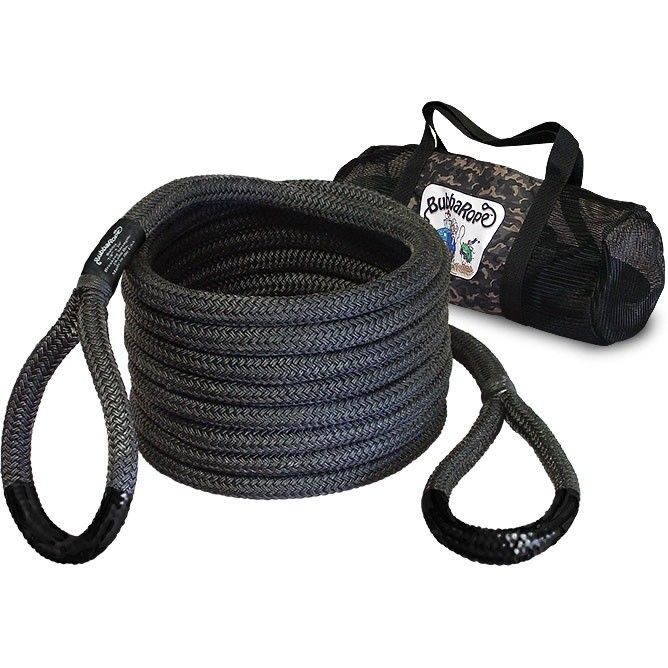 Bubba Rope  - Bubba Rope 7/8" Black 20 Foot Power Stretch Recovery Rope 28,600 Pound Breaking Strength