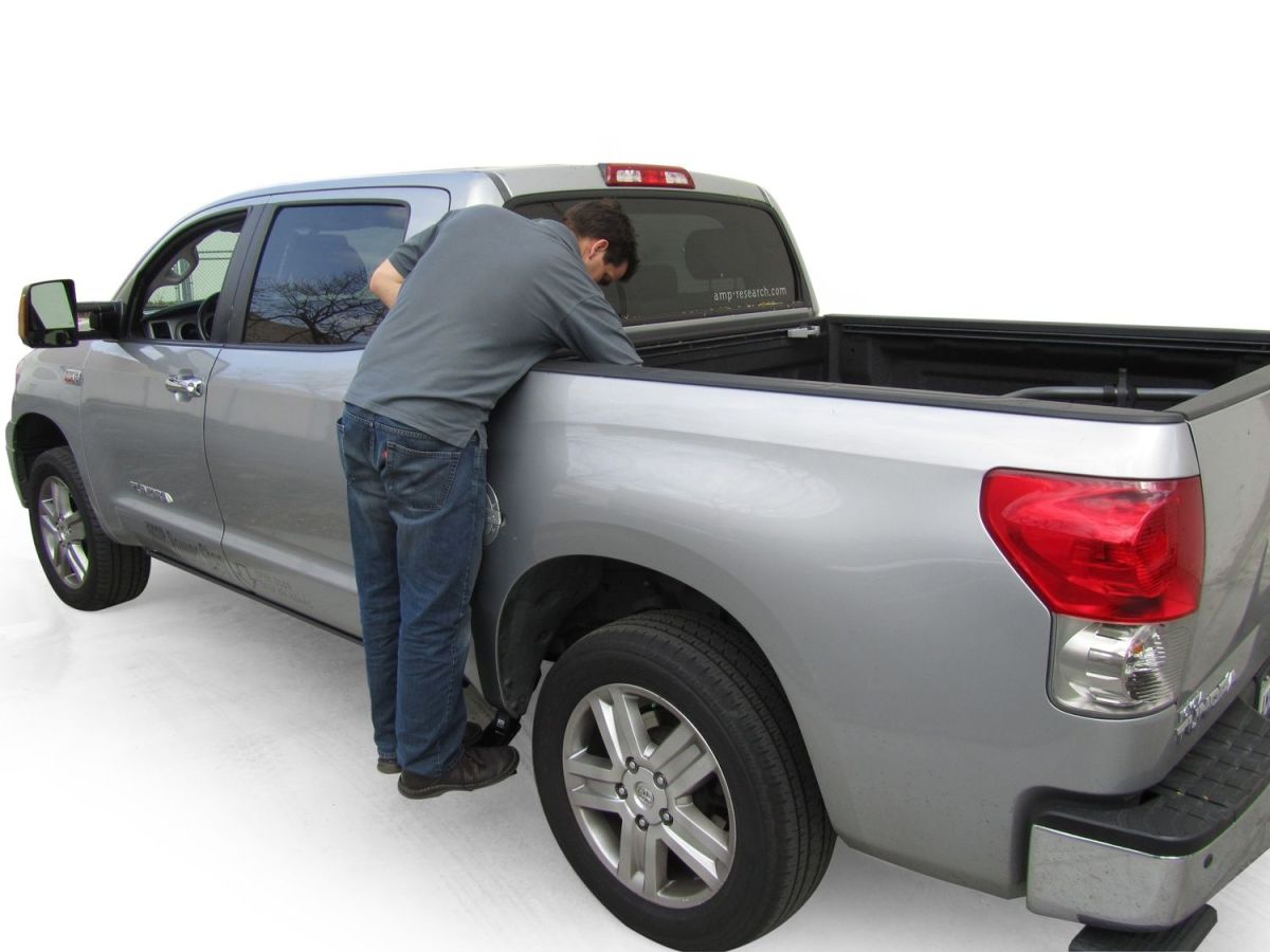 Amp Research - AMP Research BedStep2 Rectractable Truck Bed Side Step For 07-20 Toyota Tundra CrewMax