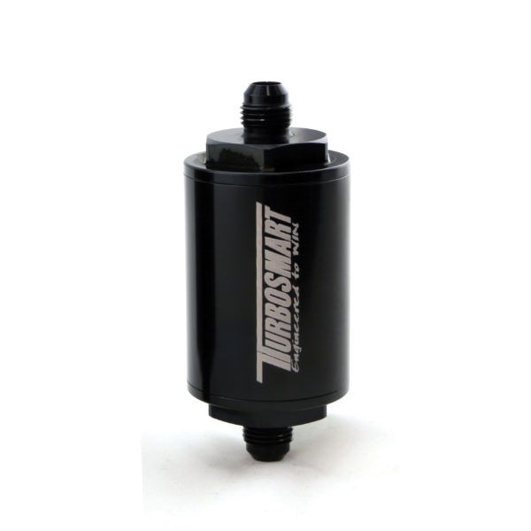 Turbosmart - Turbosmart Black Billet Aluminum Inline 10 Micron Fuel Filter With -6AN Fitment