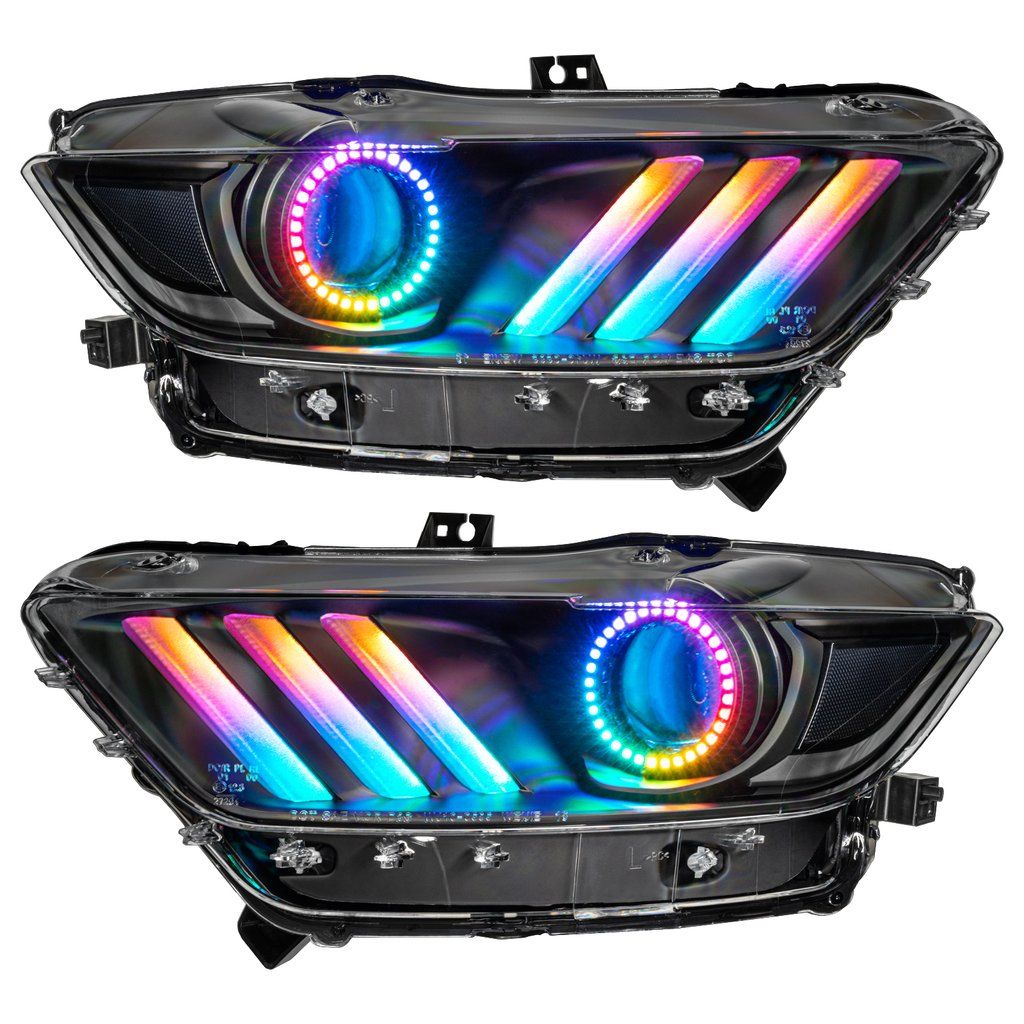 Oracle Lighting - Oracle Lighting ColorSHIFT Black Edition Headlights For 15-17 Ford Mustang