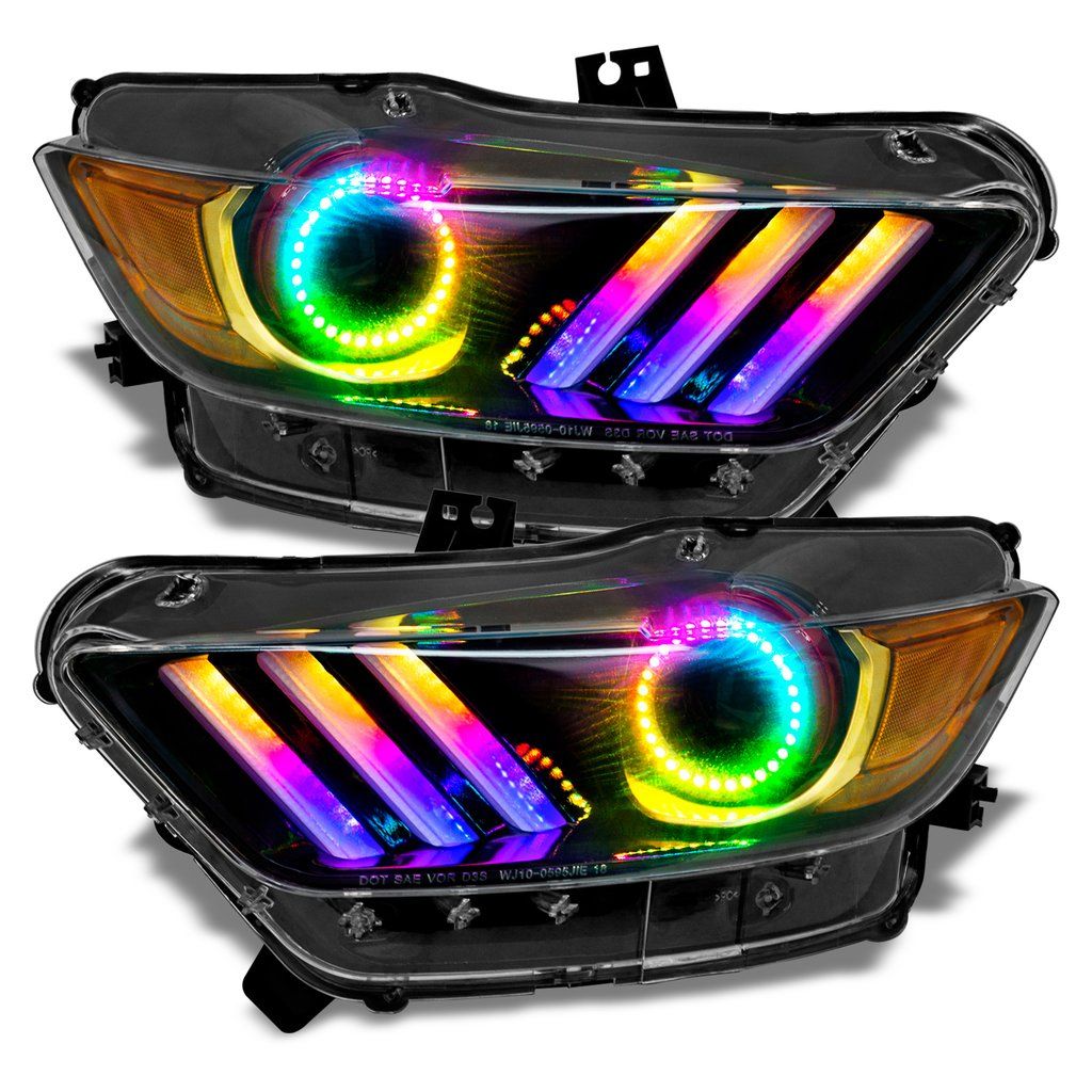 Oracle Lighting - Oracle Lighting ColorSHIFT Headlights with Halo Kit For 15-17 Ford Mustang